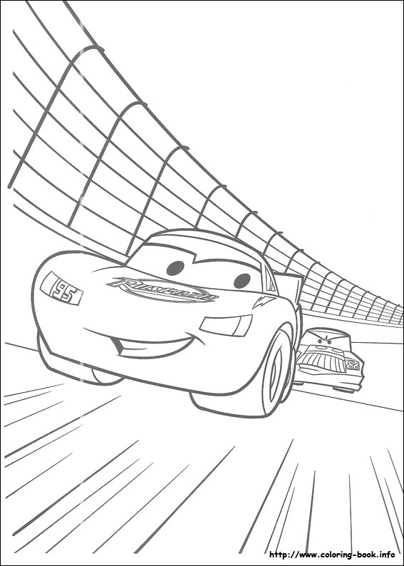 Plansa de colorat cu Cars pixar 231 148